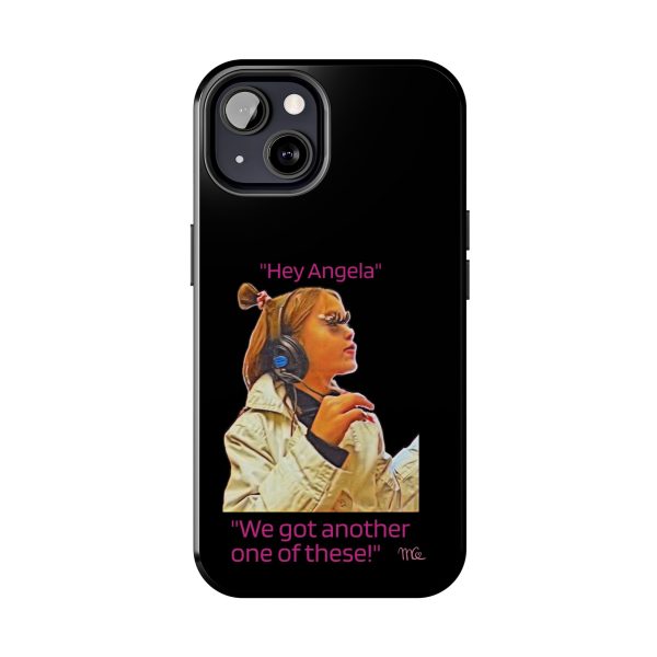 "Hey Angela" - Tough Phone Cases - Black Background - Image 34