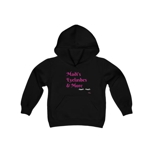 Madi's Eyelashes - Youth Heavy Blend Hooded Sweatshirt - Image 3