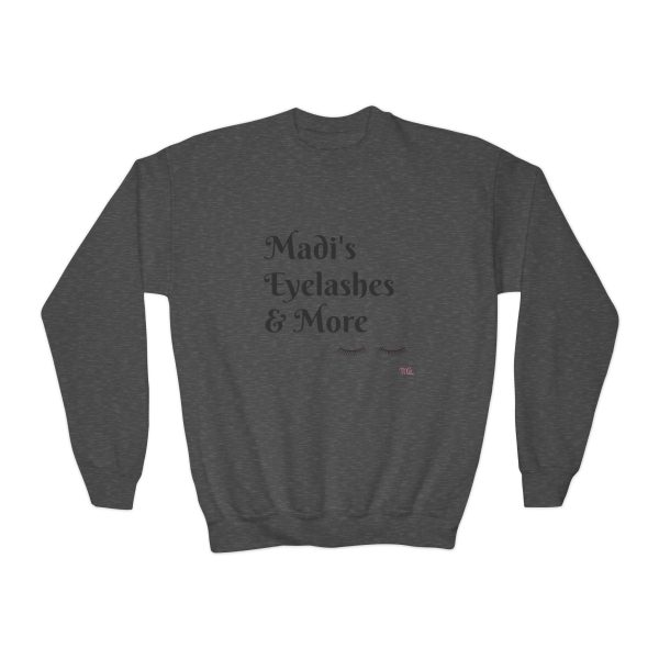 Madi's Eyelashes - Youth Crewneck Sweatshirt - Image 5