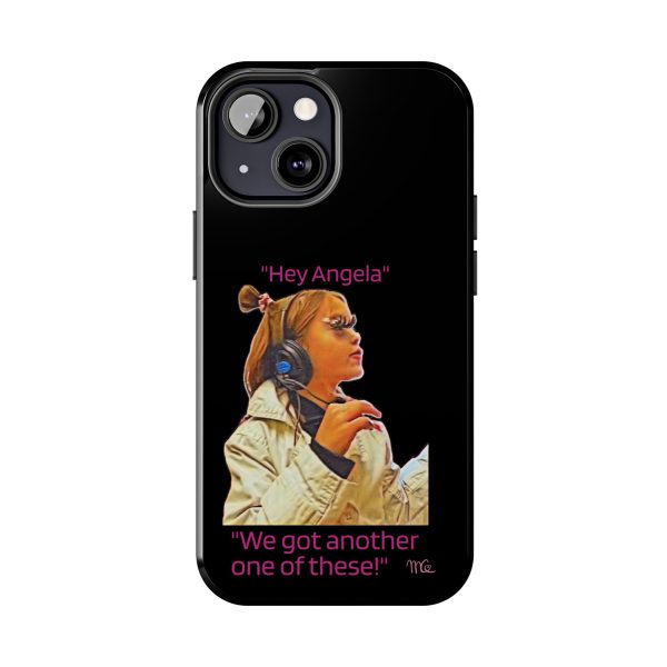 "Hey Angela" - Tough Phone Cases - Black Background - Image 30