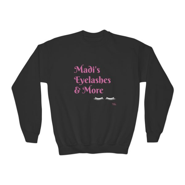 Madi's Eyelashes - Youth Crewneck Sweatshirt - Image 9