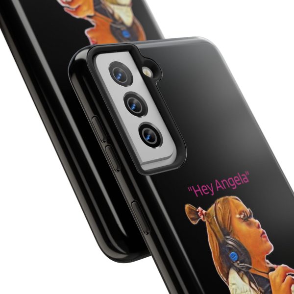 "Hey Angela" - Tough Phone Cases - Black Background - Image 26