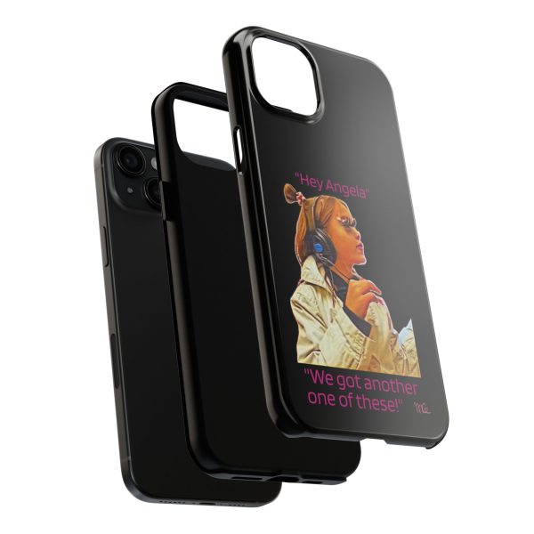 "Hey Angela" - Tough Phone Cases - Black Background - Image 64
