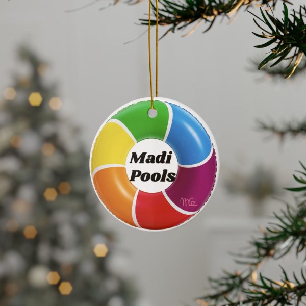 Madi Pools Ceramic Ornaments, 2-Side Print, (1pc, 3pcs, 5pcs, 10pcs) - Image 3
