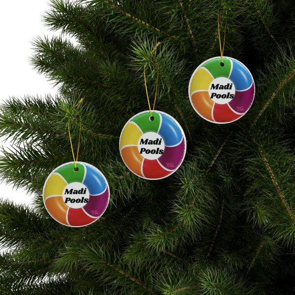 Madi Pools Ceramic Ornaments, 2-Side Print, (1pc, 3pcs, 5pcs, 10pcs) - Image 7
