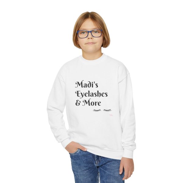 Madi's Eyelashes - Youth Crewneck Sweatshirt - Image 15