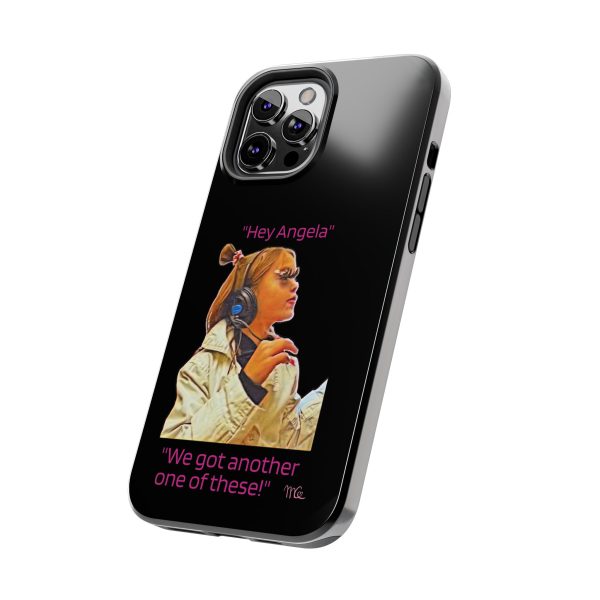 "Hey Angela" - Tough Phone Cases - Black Background - Image 23