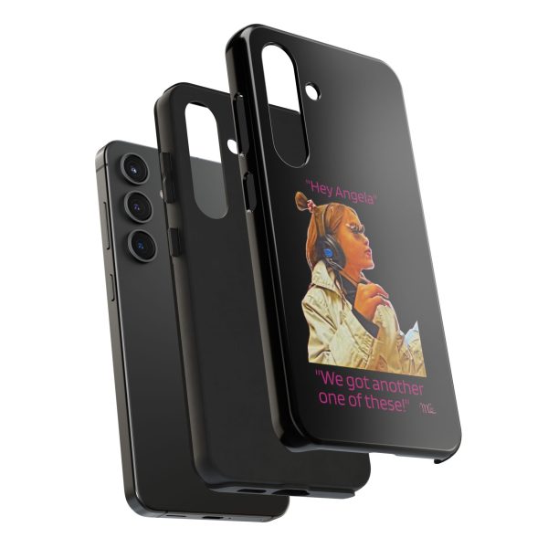 "Hey Angela" - Tough Phone Cases - Black Background - Image 72