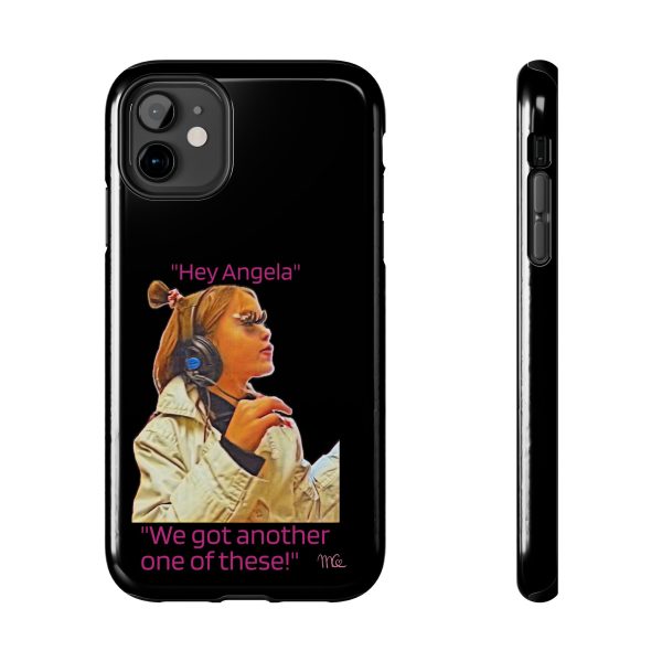 "Hey Angela" - Tough Phone Cases - Black Background