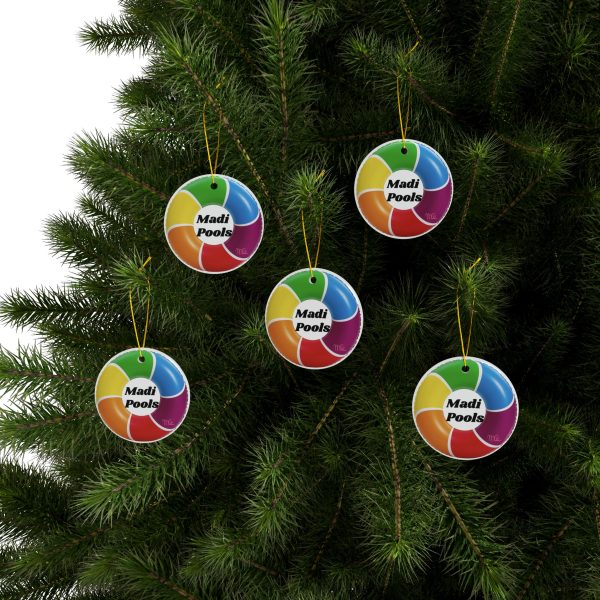Madi Pools Ceramic Ornaments, 2-Side Print, (1pc, 3pcs, 5pcs, 10pcs) - Image 11