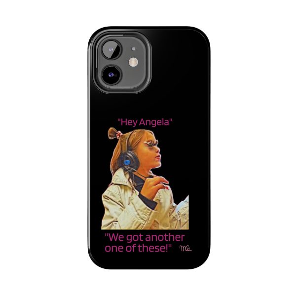 "Hey Angela" - Tough Phone Cases - Black Background - Image 14
