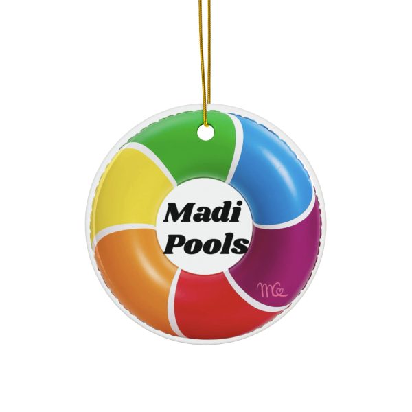 Madi Pools Ceramic Ornaments, 2-Side Print, (1pc, 3pcs, 5pcs, 10pcs)
