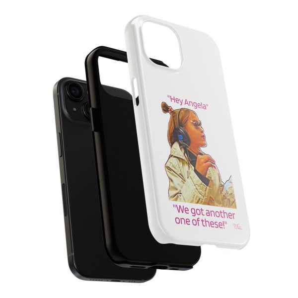"Hey Angela" - Tough Phone Cases - White Background - Image 56