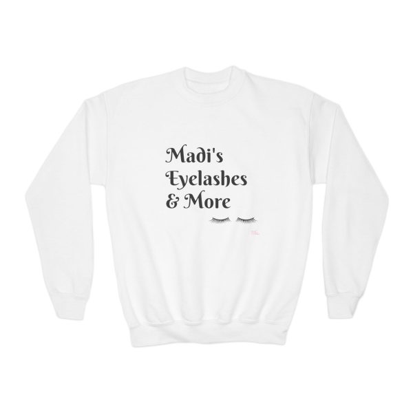 Madi's Eyelashes - Youth Crewneck Sweatshirt - Image 13