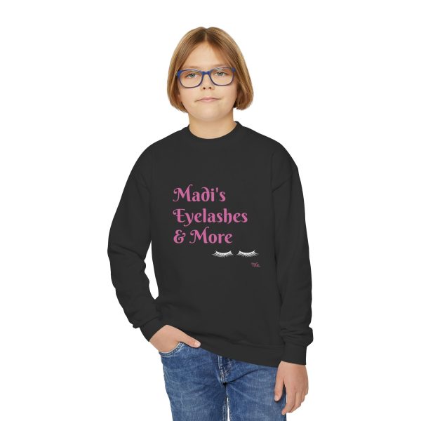 Madi's Eyelashes - Youth Crewneck Sweatshirt - Image 11