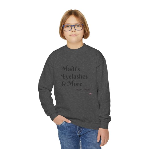 Madi's Eyelashes - Youth Crewneck Sweatshirt - Image 7